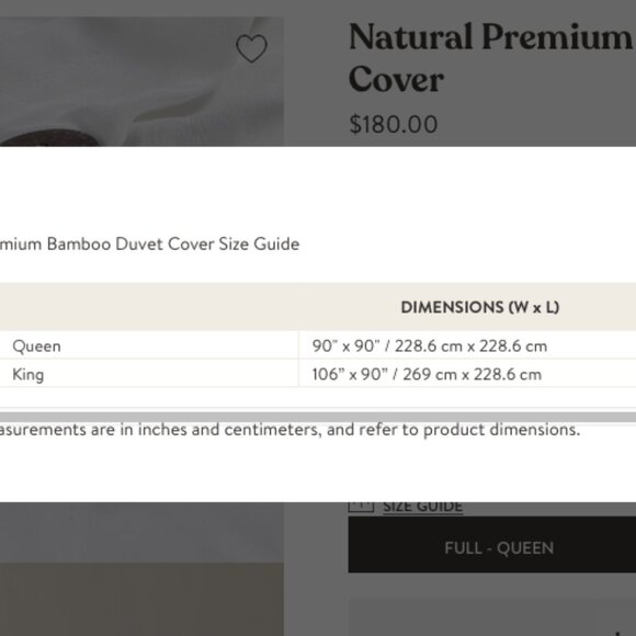 Sunday Citizen Natural Premium Bamboo Duvet Cover White - Picture 4 of 4
